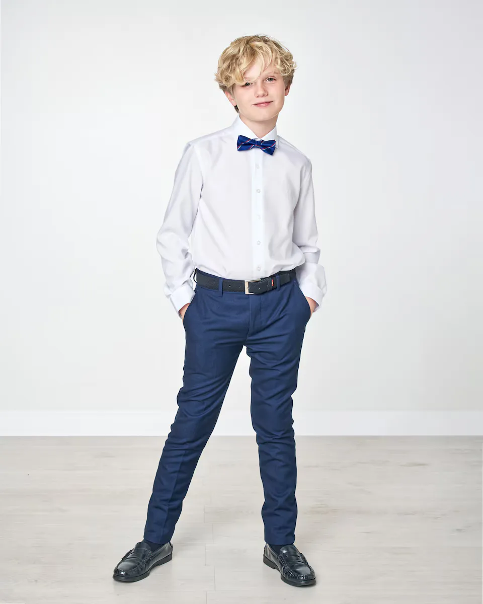 Брюки для мальчиков в клетку со шлевками на талии Spagnolo, темно-синий
Брюки для мальчиков в клетку со шлевками на талии Spagnolo, темно-синий