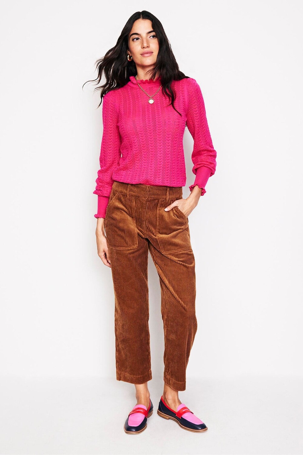 Зауженные брюки карго из вельвета Boden, коричневый
Зауженные брюки карго из вельвета Boden, коричневый