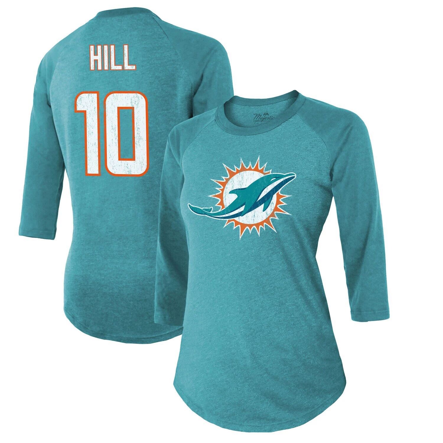 Женская футболка Majestic Threads Tyreek Hill Aqua Miami Dolphins с именем и номером реглан с рукавами 3/4 Majestic
Женская футболка Majestic Threads Tyreek Hill Aqua Miami Dolphins с именем и номером реглан с рукавами 3/4 Majestic