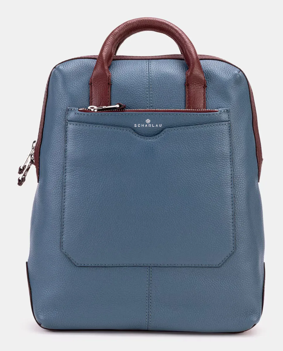 Синий кожаный женский рюкзак Scharlau
Синий кожаный женский рюкзак Scharlau