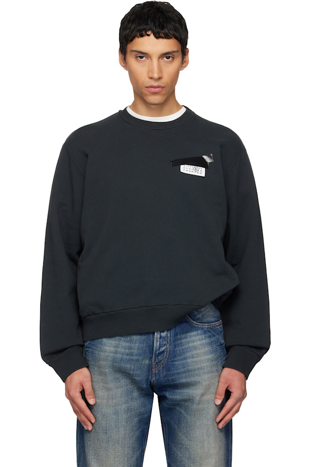 Mm6 Maison Margiela Черная толстовка с цифровым логотипом
Mm6 Maison Margiela Черная толстовка с цифровым логотипом