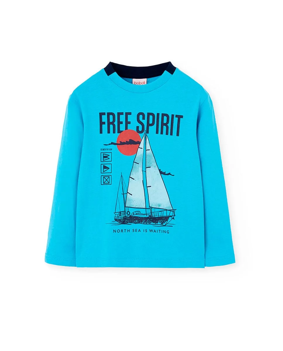 Детская футболка с круглым вырезом и длинными рукавами Boboli, бирюзовый
Детская футболка с круглым вырезом и длинными рукавами Boboli, бирюзовый