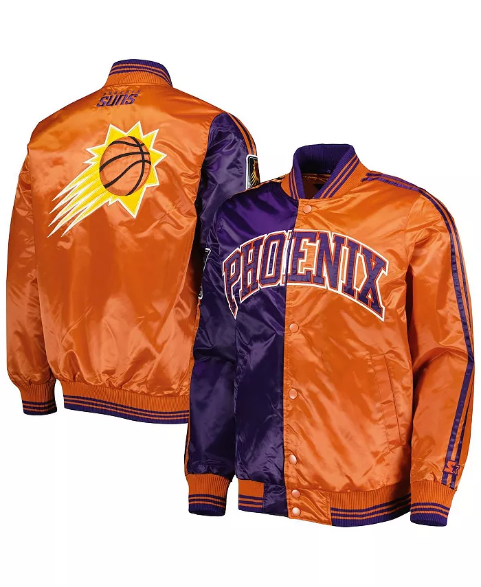 Мужская фиолетовая и оранжевая куртка Phoenix Suns Fast Break на молнии из сатина Starter
Мужская фиолетовая и оранжевая куртка Phoenix Suns Fast Break на молнии из сатина Starter