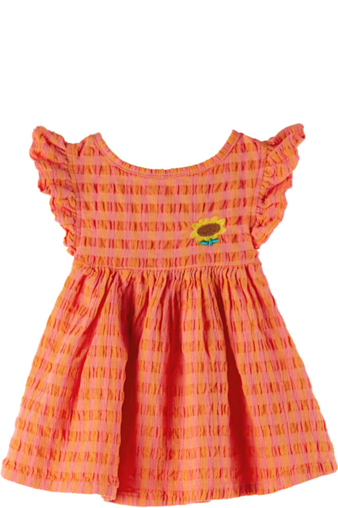 Платье в стиле Виши с оранжевым и розовым узором Bobo Choses
Платье в стиле Виши с оранжевым и розовым узором Bobo Choses