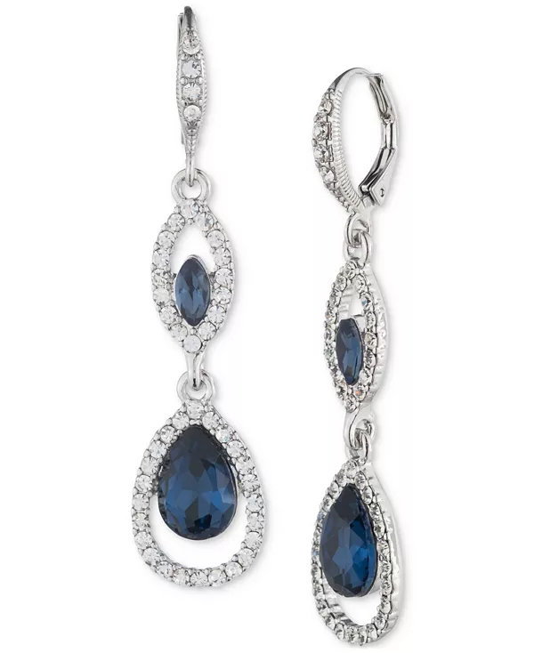 Двойные серьги с паве и цветными кристаллами Givenchy, navy
Двойные серьги с паве и цветными кристаллами Givenchy, navy