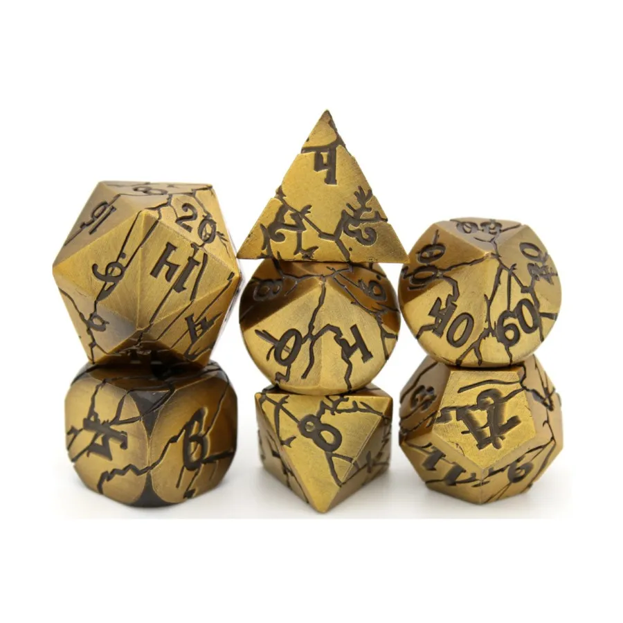 Набор кубиков урона Poly Set — матовое золото (7), Wood and Metal Dice (Dice Envy)
Набор кубиков урона Poly Set — матовое золото (7), Wood and Metal Dice (Dice Envy)