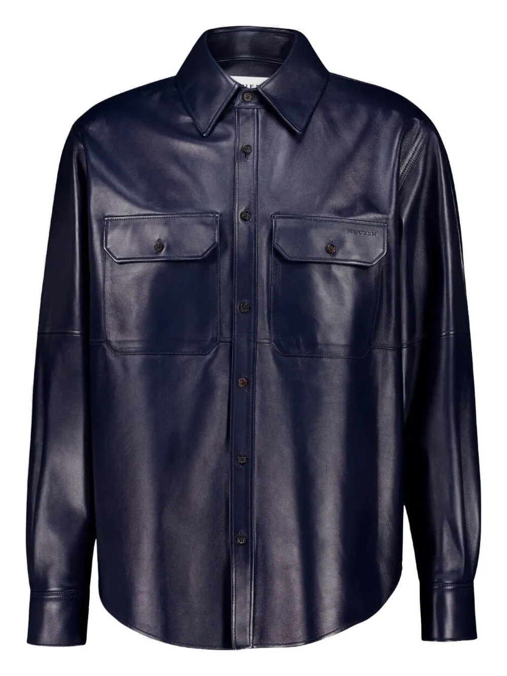 Кожаная рубашка с карманами Alexander McQueen, синий
Кожаная рубашка с карманами Alexander McQueen, синий