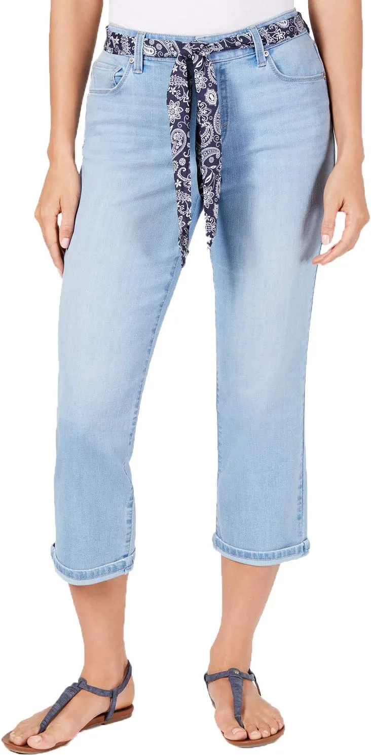 Style & Co. Curvy-Fit укороченные джинсы с поясом
Style & Co. Curvy-Fit укороченные джинсы с поясом