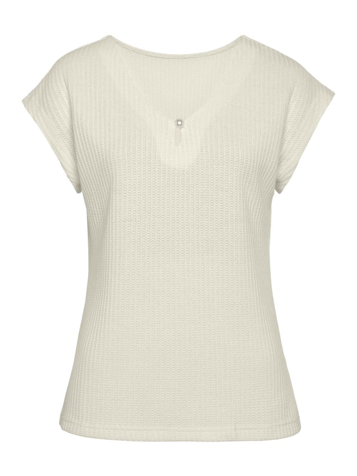 Рубашка с короткими рукавами кремового цвета LASCANA
Рубашка с короткими рукавами кремового цвета LASCANA