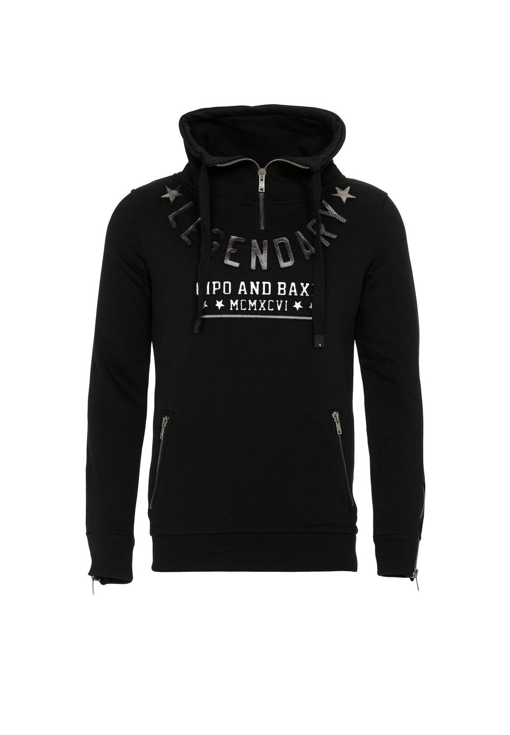 Толстовка с воротником-трубой CIPO & BAXX, черный
Толстовка с воротником-трубой CIPO & BAXX, черный