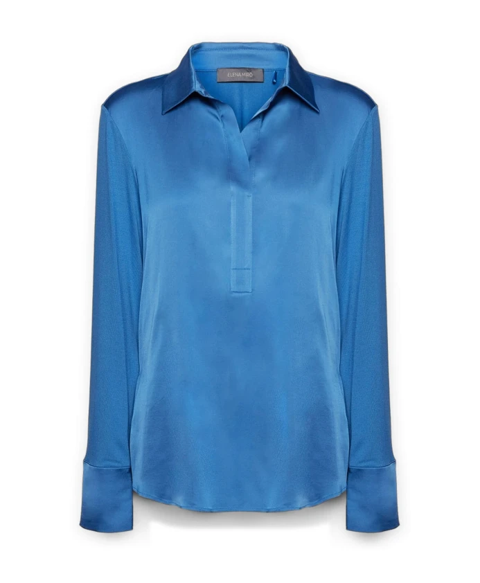 Футболка-Поло, изготовленная из двух материалов. Elena Mirã², синий
Футболка-Поло, изготовленная из двух материалов. Elena Mirã², синий