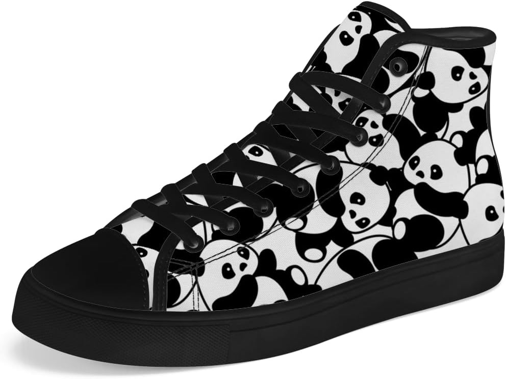 Кеды на высокой подошве Chebing Panda из канвы для мужчин и женщин с рисунком мультяшной панды, шнуровкой, повседневные обувь, подарки для мужчин и женщин, черный
Кеды на высокой подошве Chebing Panda из канвы для мужчин и женщин с рисунком мультяшной панды, шнуровкой, повседневные обувь, подарки для мужчин и женщин, черный