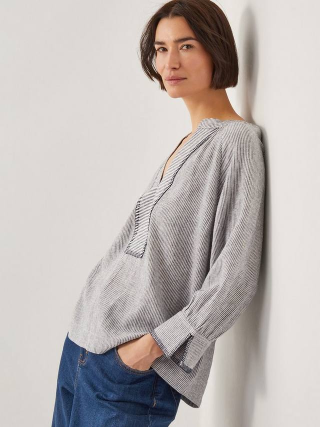 Блузка из льняной смеси в полоску от frida Monsoon, синий/белый
Блузка из льняной смеси в полоску от frida Monsoon, синий/белый