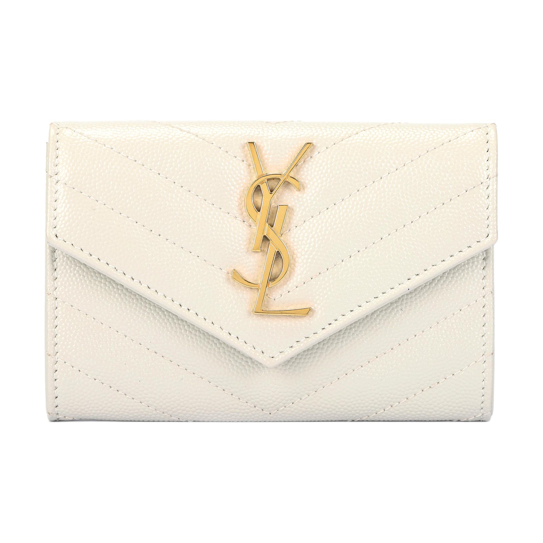 SAINT LAURENT Monogram Leather Envelope Bag Wallet Small Women's White
SAINT LAURENT Monogram Leather Envelope Bag Wallet Small Women's White