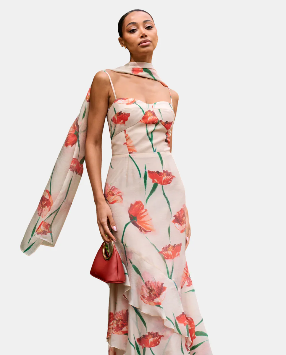 Длинное платье с принтом и многофункциональным шалем MIPHAI, естественный
Длинное платье с принтом и многофункциональным шалем MIPHAI, естественный