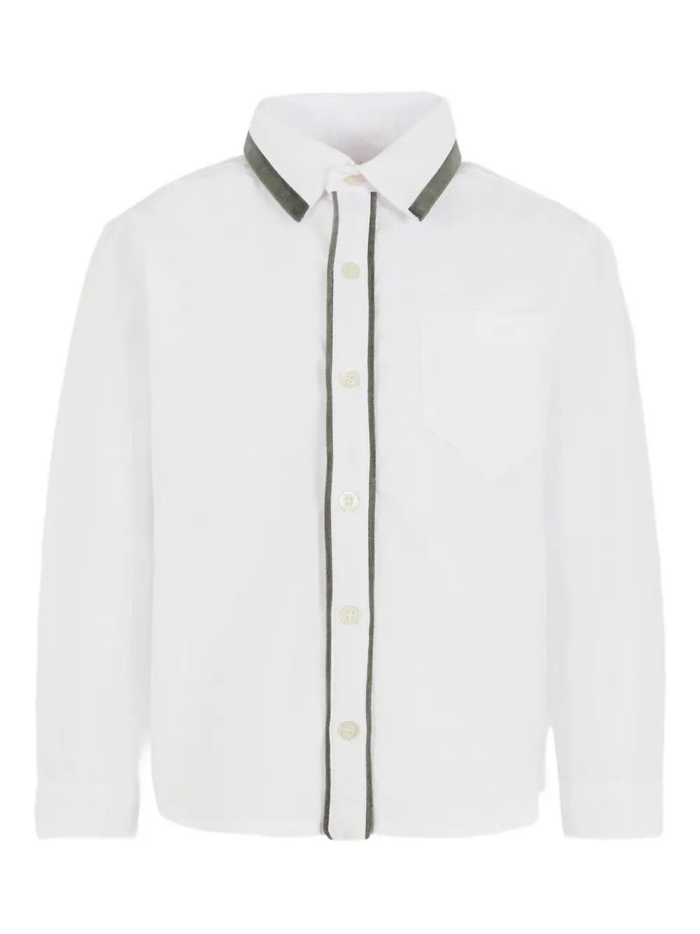 Рубашка с длинными рукавами, отделанная бархатом Patachou, белый
Рубашка с длинными рукавами, отделанная бархатом Patachou, белый