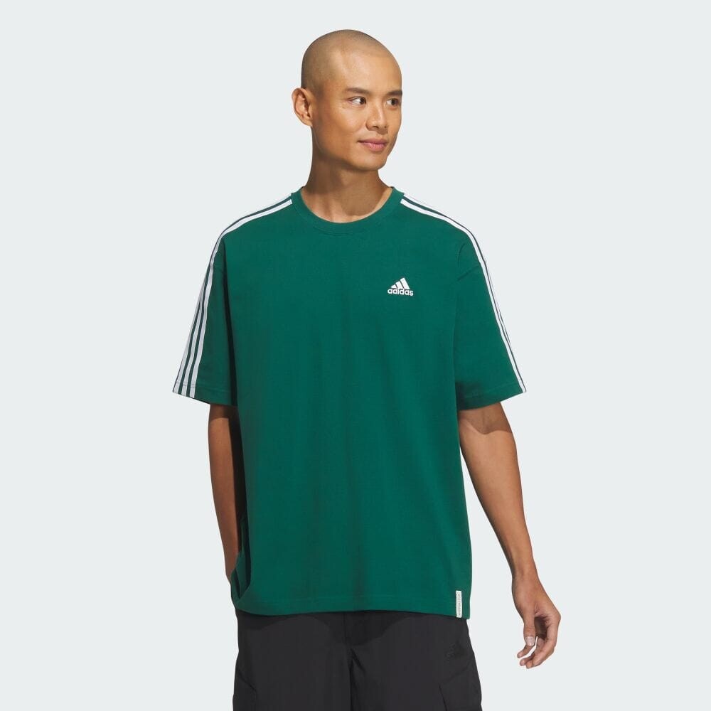 Футболка Adidas Essentials Plus Loose Fit 3 Stripes Short Sleeve T-Shirt, цвет College Green
Футболка Adidas Essentials Plus Loose Fit 3 Stripes Short Sleeve T-Shirt, цвет College Green