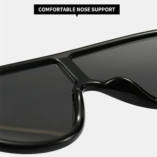 Панк-солнцезащитные очки для женщин и мужчин в стиле хип-хоп, цельные солнцезащитные очки с защитой от УФ-излучения UV400, зеркальные очки MTZJH, Black Blue
Панк-солнцезащитные очки для женщин и мужчин в стиле хип-хоп, цельные солнцезащитные очки с защитой от УФ-излучения UV400, зеркальные очки MTZJH, Black Blue