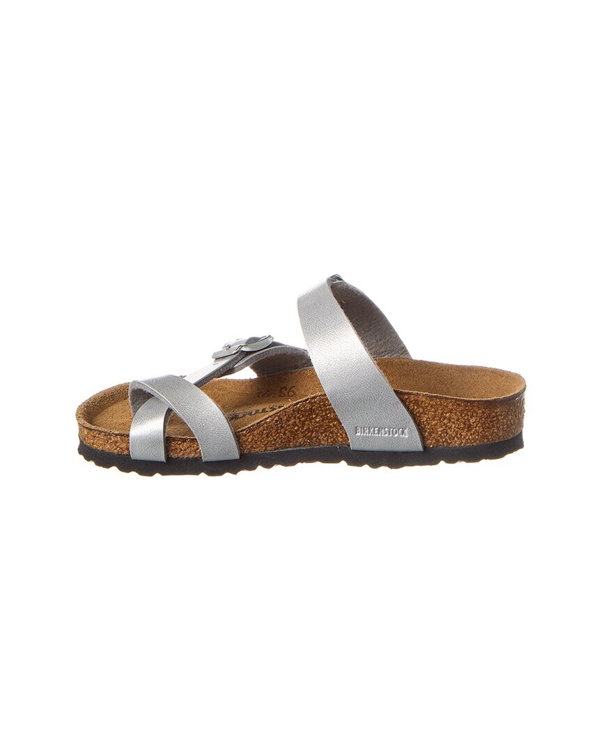 Узкие сандалии Birkenstock Mayari Birko-Flor, серебро
Узкие сандалии Birkenstock Mayari Birko-Flor, серебро