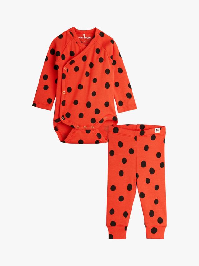 Комплект детского боди с запахом из органического хлопка и леггинсов с манжетами Mini Rodini, цвет Polka Dot Red
Комплект детского боди с запахом из органического хлопка и леггинсов с манжетами Mini Rodini, цвет Polka Dot Red