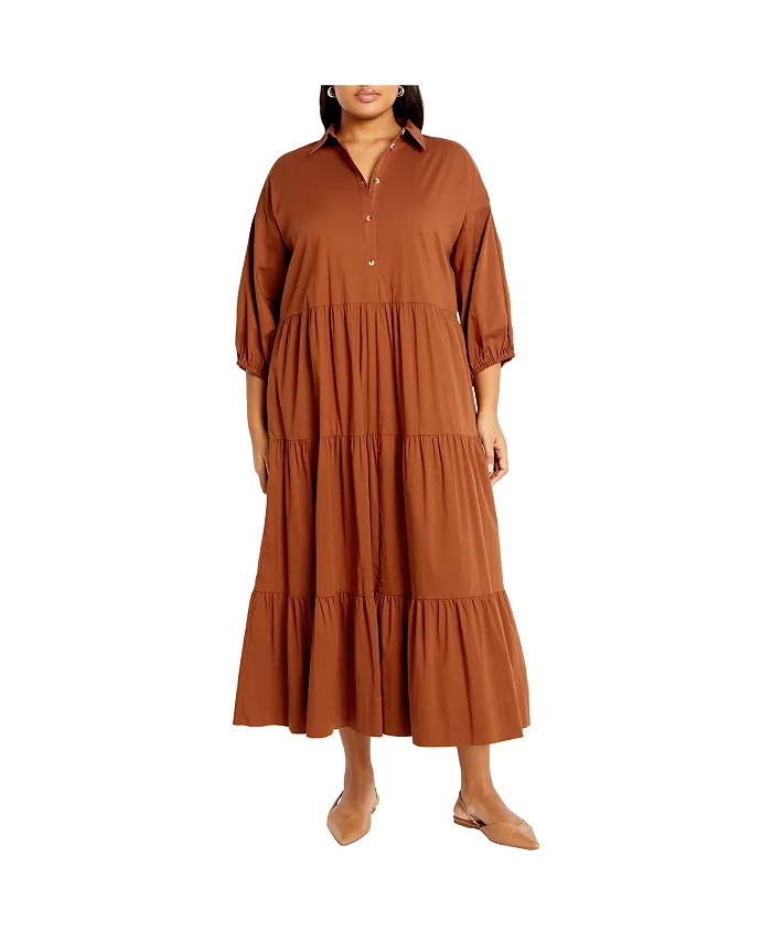 Платье-миди Kara больших размеров CITY CHIC, оранжевый
Платье-миди Kara больших размеров CITY CHIC, оранжевый