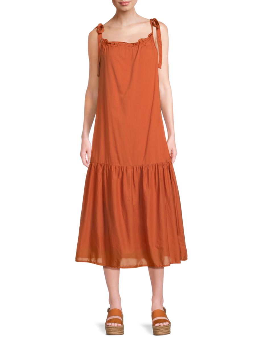 Платье миди из хлопка пима с оборками Секвойя Nation LTD, цвет Tajin
Платье миди из хлопка пима с оборками Секвойя Nation LTD, цвет Tajin