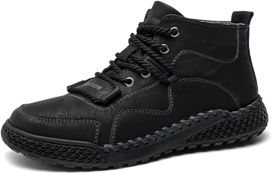 MAUGELY Men's Work Business High Top кожаные обувь Ботинки для активного отдыха и отдыха Ботинки на щиколотке, черный
MAUGELY Men's Work Business High Top кожаные обувь Ботинки для активного отдыха и отдыха Ботинки на щиколотке, черный