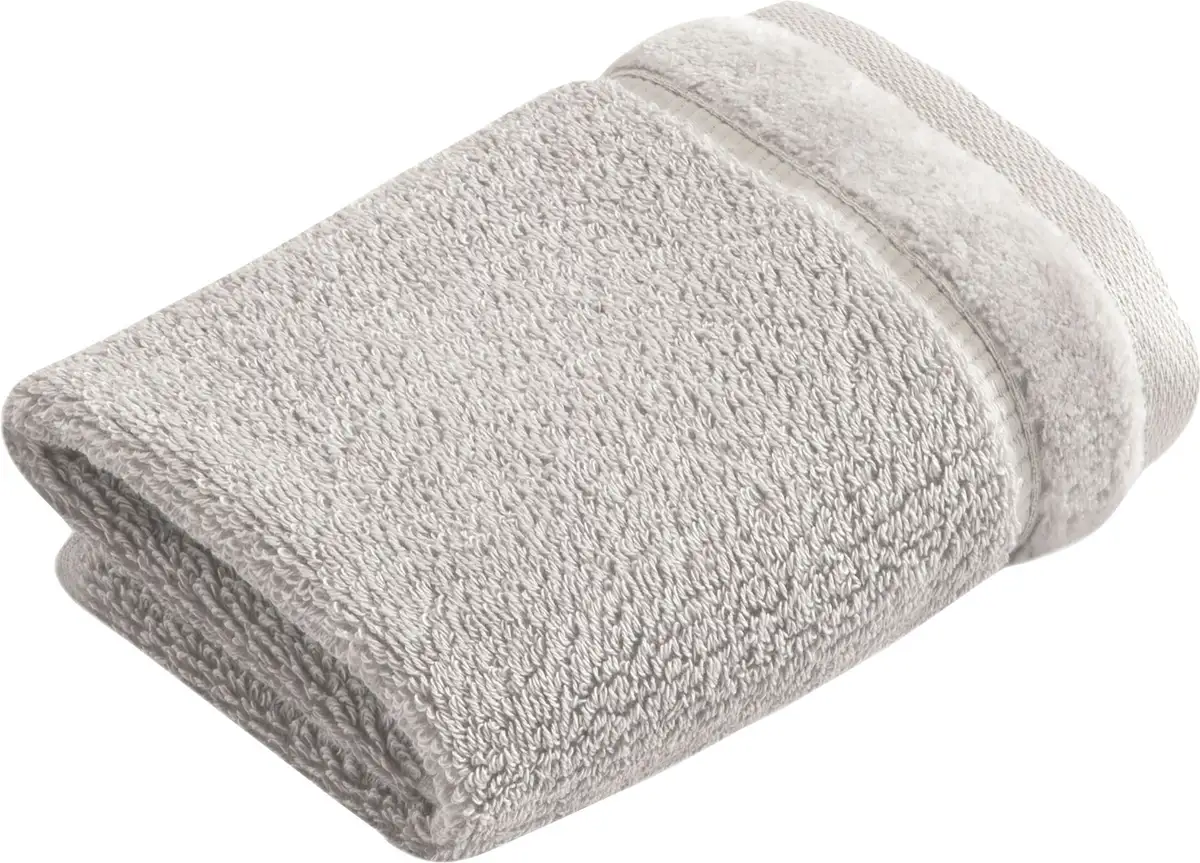 Мыльное полотенце Vossen "Pure", (3 шт.), набор мочалок, хлопок и ВЕГАН, с элегантной велюровой каймой 30х30 см (3 шт.), цвет stone