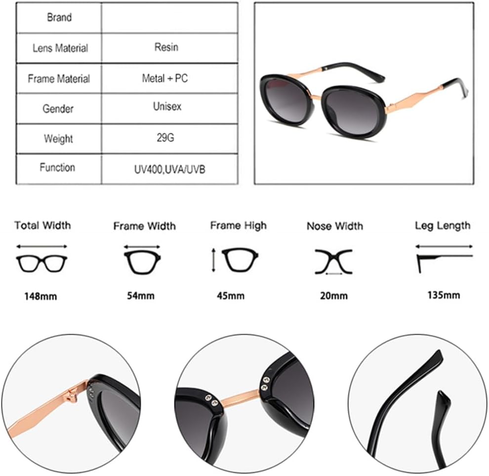 Винтажные женские овальные солнцезащитные очки с градиентным переходом цвета, защита от ультрафиолета UV400, мужские солнцезащитные очки в стиле панк generic, Black Gun Grey
Винтажные женские овальные солнцезащитные очки с градиентным переходом цвета, защита от ультрафиолета UV400, мужские солнцезащитные очки в стиле панк generic, Black Gun Grey