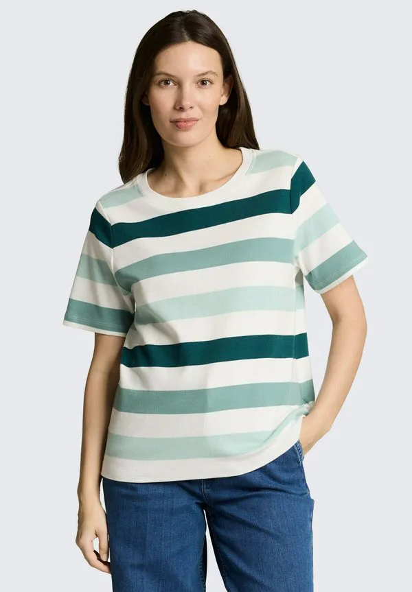 Футболка свободного кроя с круглым вырезом и принтом Tom Tailor, White/Mint Bold Stripe, Белый, Футболка свободного кроя с круглым вырезом и принтом Tom Tailor, White/Mint Bold Stripe
Футболка свободного кроя с круглым вырезом и принтом Tom Tailor, White/Mint Bold Stripe, Белый, Футболка свободного кроя с круглым вырезом и принтом Tom Tailor, White/Mint Bold Stripe