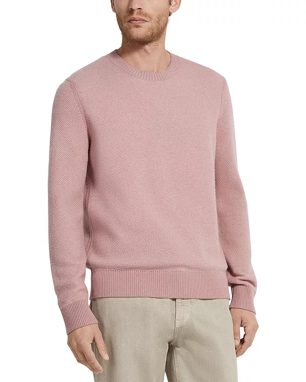 Кашемировый свитер с круглым вырезом Oasi Zegna, розовый
Кашемировый свитер с круглым вырезом Oasi Zegna, розовый