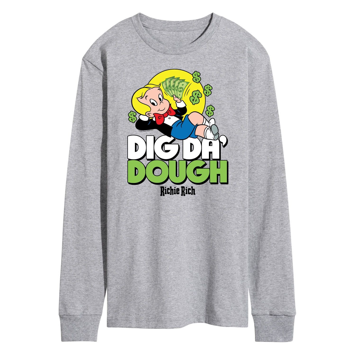 Мужская футболка с длинными рукавами и рисунком Richie Rich Dig Da' Dough Licensed Character, серый
Мужская футболка с длинными рукавами и рисунком Richie Rich Dig Da' Dough Licensed Character, серый