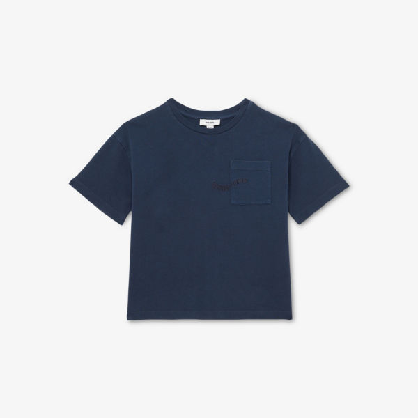 Футболка оверсайз Reiss Tane, синий 
Футболка оверсайз Reiss Tane, синий