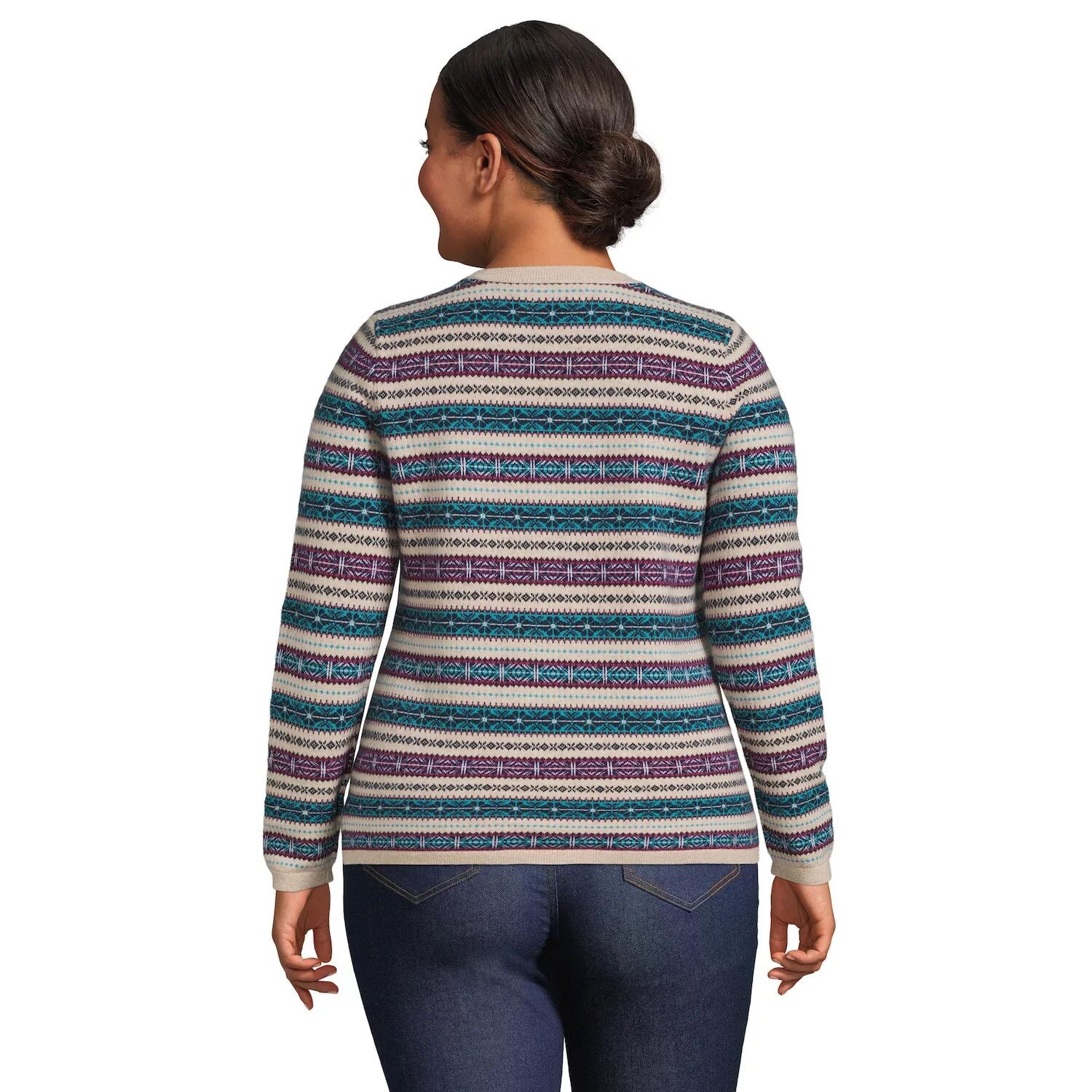 Кашемировый свитер больших размеров Lands' End, мультиколор
Кашемировый свитер больших размеров Lands' End, мультиколор