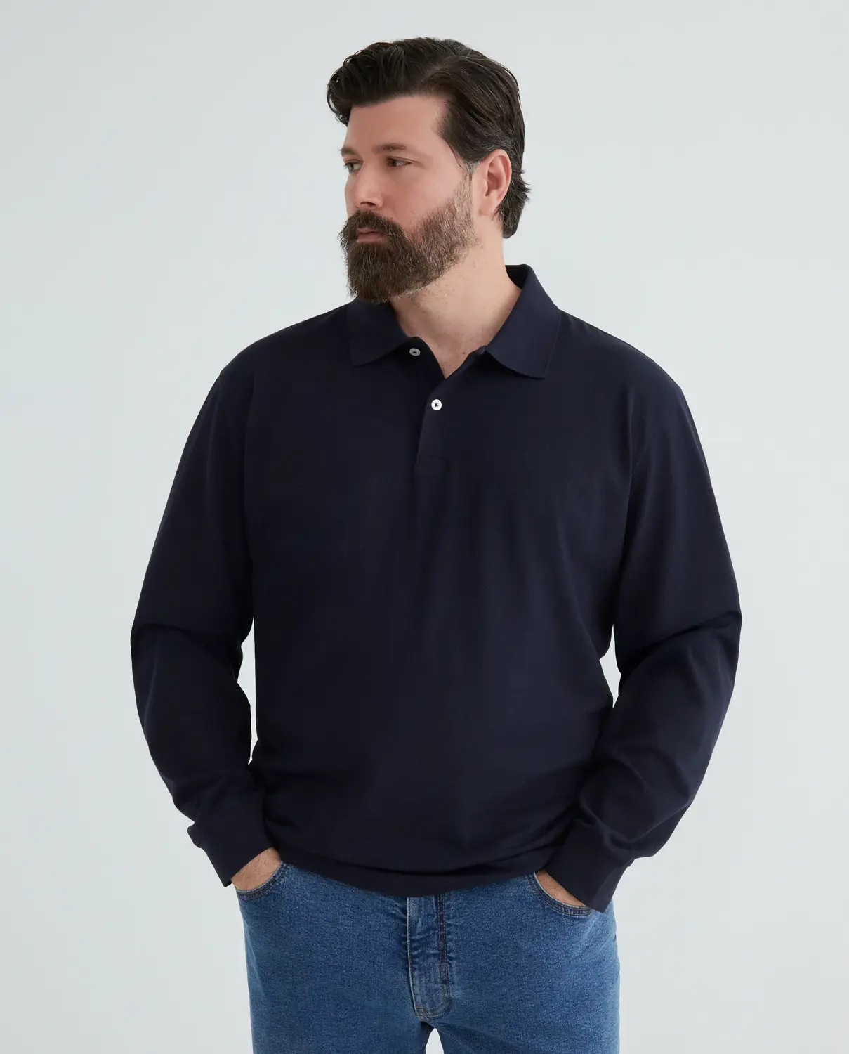 Мужская поло с длинным рукавом пике больших размеров Dustin, темно-синий
Мужская поло с длинным рукавом пике больших размеров Dustin, темно-синий