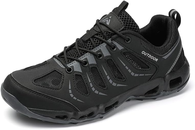 Мужские походные кроссовки для улицы, трейловый бег и водные виды спорта для женщин, быстросохнущие сетчатые туристические кроссовки, легкие, с нескользящей подошвой, для прогулок по пляжу, кемпинга, альпинизма, каякинга и путешествий Qacksv, че...
Мужские походные кроссовки для улицы, трейловый бег и водные виды спорта для женщин, быстросохнущие сетчатые туристические кроссовки, легкие, с нескользящей подошвой, для прогулок по пляжу, кемпинга, альпинизма, каякинга и путешествий Qacksv, че...