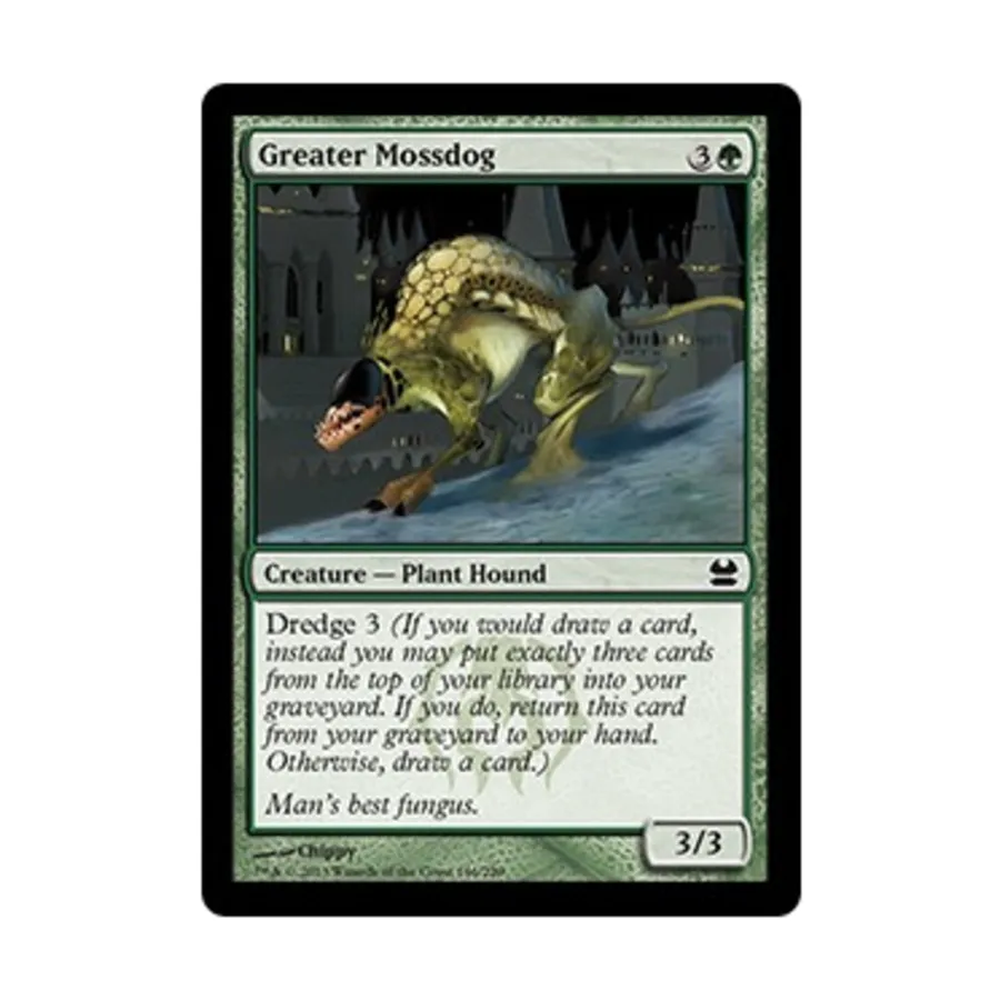 CCG Большой моссдог (C) (фольга), MTG - Modern Masters 2013
CCG Большой моссдог (C) (фольга), MTG - Modern Masters 2013