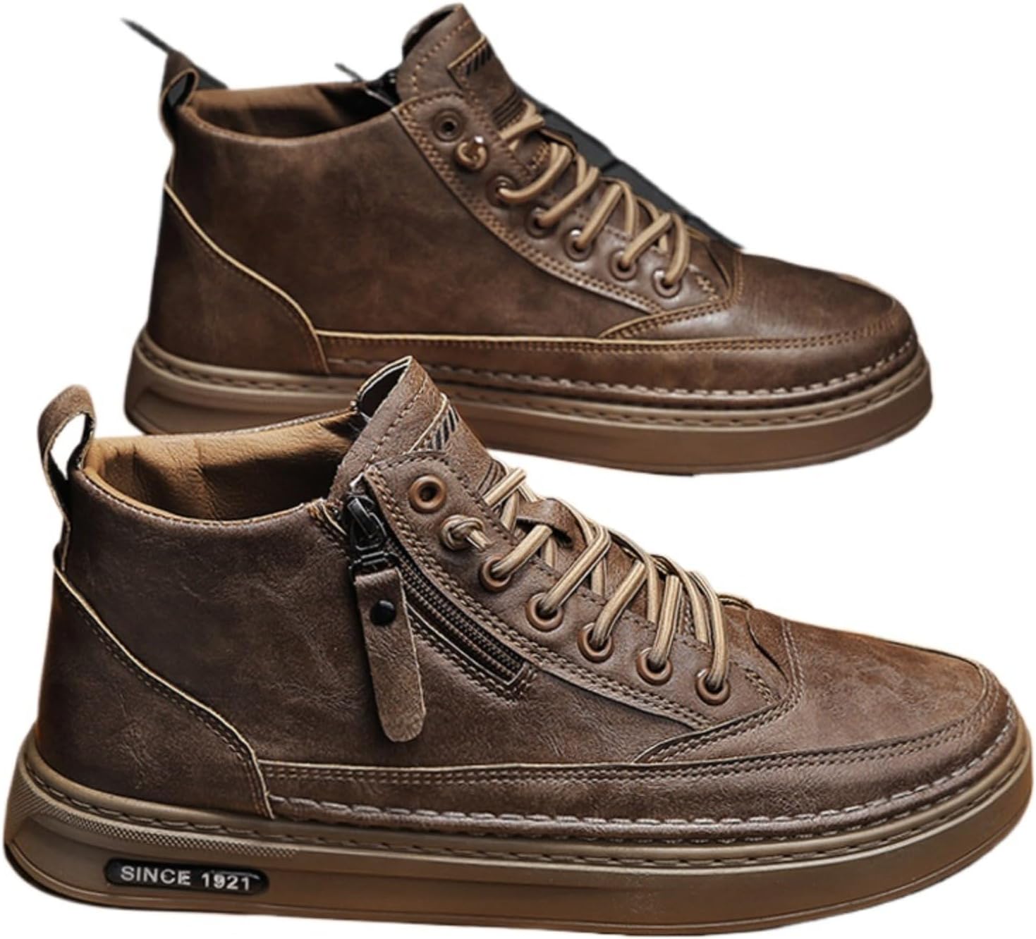 Мужские ретро-безопасные ботинки - высокие, с противоскользящей подошвой и утолщенной подошвой, кожаные ботинки с винтажным шармом Azttoztto, хаки
Мужские ретро-безопасные ботинки - высокие, с противоскользящей подошвой и утолщенной подошвой, кожаные ботинки с винтажным шармом Azttoztto, хаки