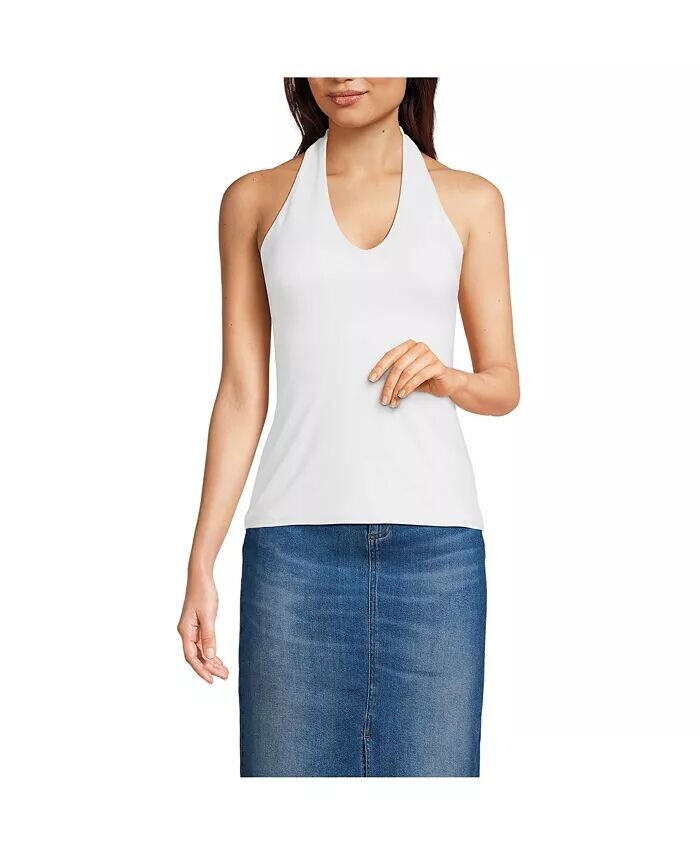 Женский тонкий топ с бретелькой на бретельках Lands' End, белый
Женский тонкий топ с бретелькой на бретельках Lands' End, белый