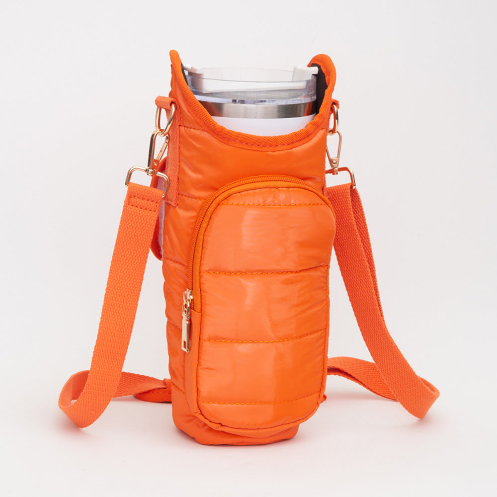 Блестящая стеганая утепленная сумка-переноска для стакана через плечо FASHNZFAB, оранжевый
Блестящая стеганая утепленная сумка-переноска для стакана через плечо FASHNZFAB, оранжевый