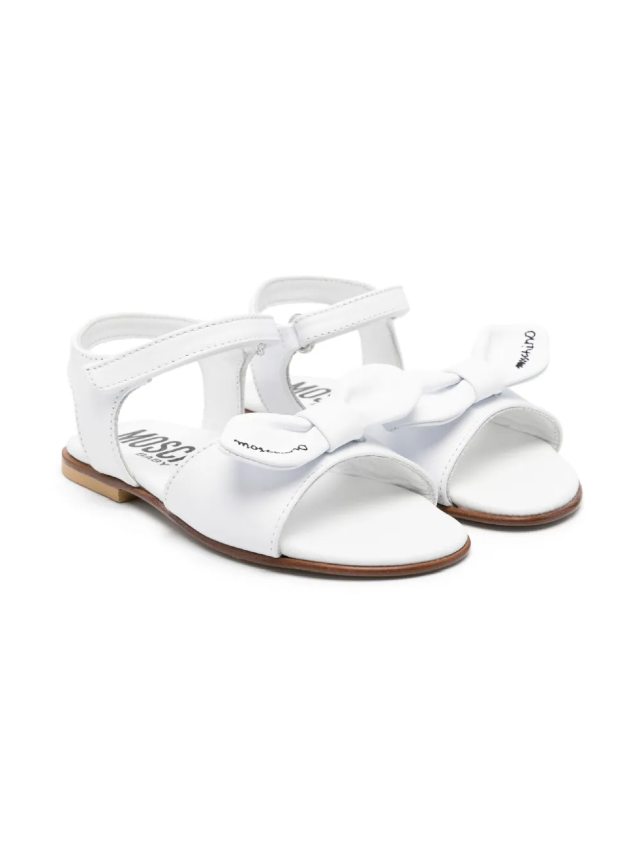 Сандалии с бантами Moschino Kids, белый
Сандалии с бантами Moschino Kids, белый