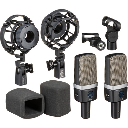 Кардиоидный конденсаторный микрофон AKG C214MP с большой диафрагмой (подобранная пара)
Кардиоидный конденсаторный микрофон AKG C214MP с большой диафрагмой (подобранная пара)