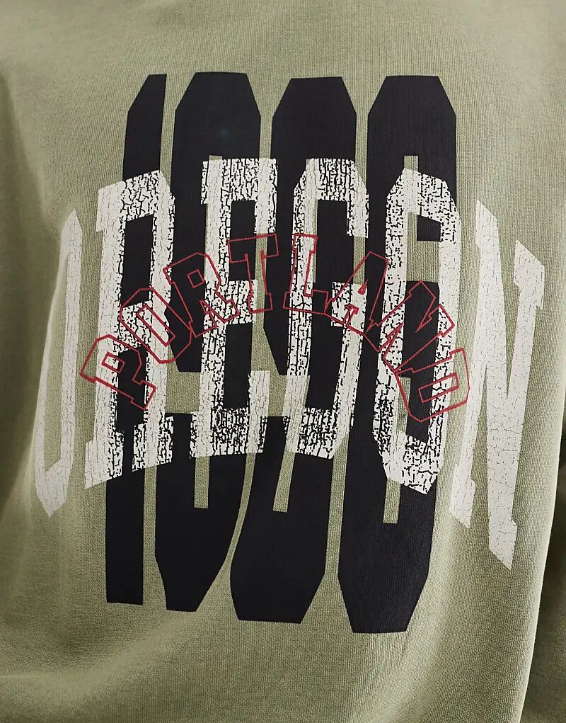 Свободный свитшот оверсайз с кислотной стиркой и многослойным принтом зеленого цвета ASOS DESIGN
Свободный свитшот оверсайз с кислотной стиркой и многослойным принтом зеленого цвета ASOS DESIGN