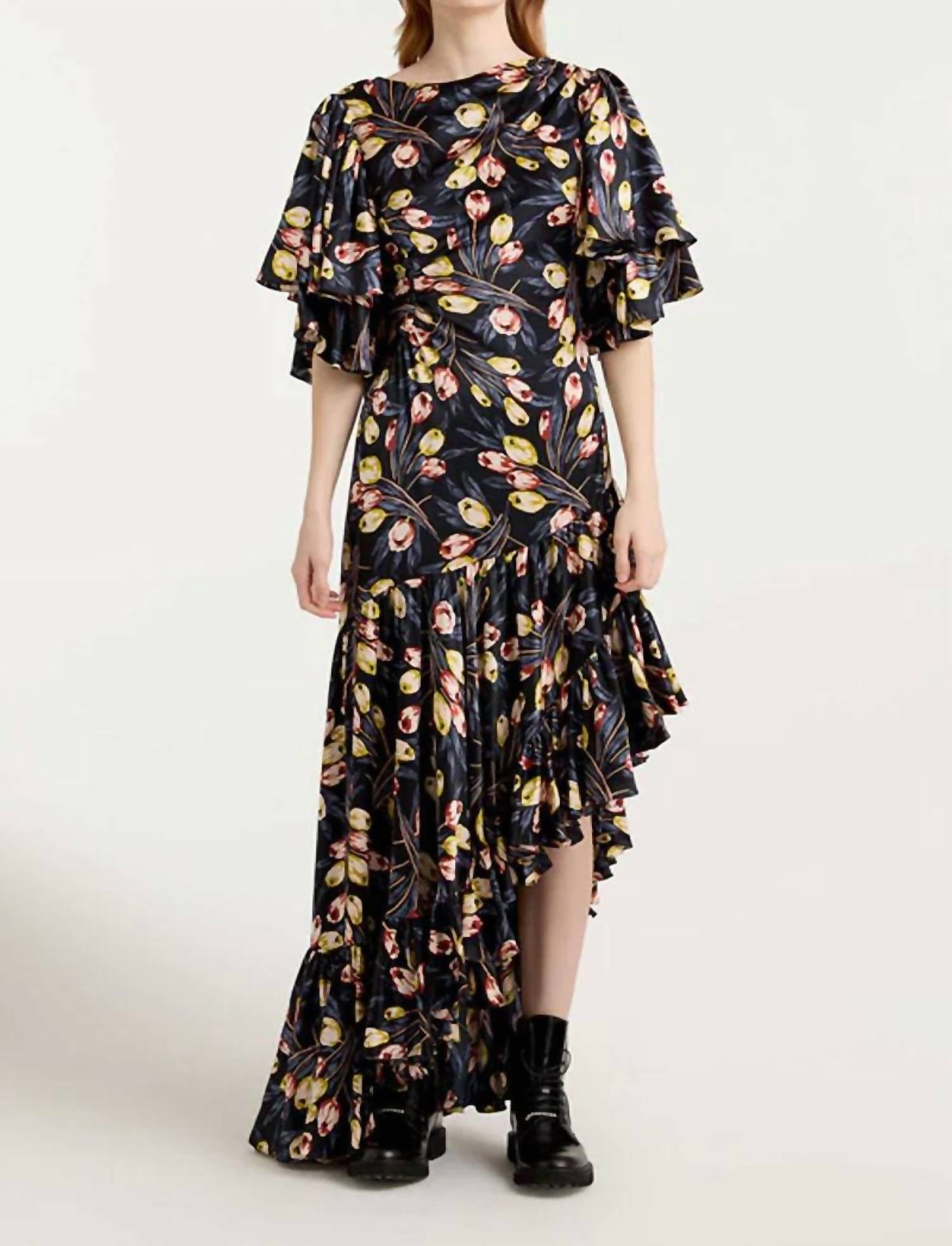 Kossa асимметричное макси-платье в черном мультиколоре Cinq a sept
Kossa асимметричное макси-платье в черном мультиколоре Cinq a sept