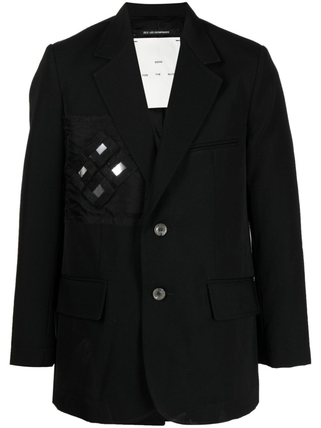 Song For The Mute однобортный пиджак с аппликацией, черный
Song For The Mute однобортный пиджак с аппликацией, черный