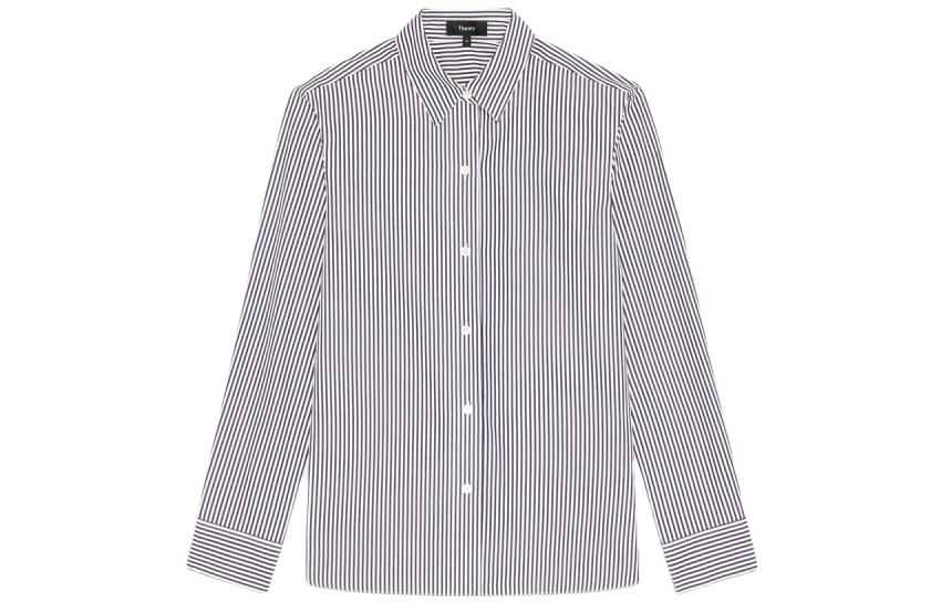 Футболка женская THEORY, синяя в полоску 
Футболка женская THEORY, синяя в полоску