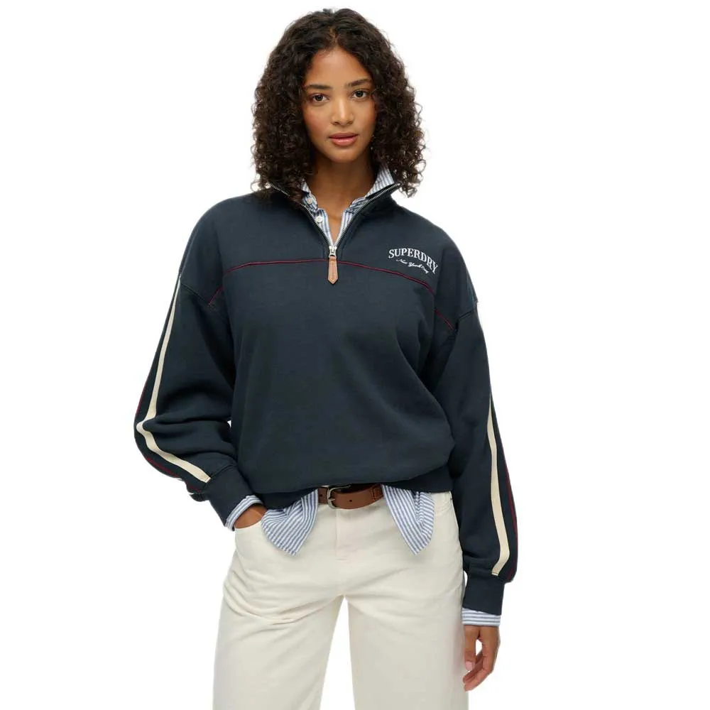 Свитер Superdry Country Club Tape с застежкой-молнией до середины груди, синий
Свитер Superdry Country Club Tape с застежкой-молнией до середины груди, синий