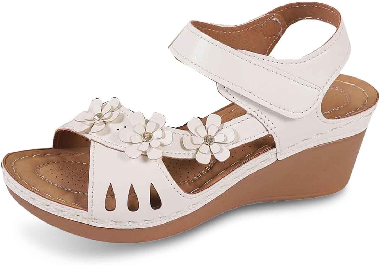 Босоножки на танкетке для женщин, нарядная ортопедическая обувь с поддержкой свода, модные с открытым носком, на платформе, повседневные слипоны, летняя обувь, удобная для ходьбы Toumov, белый
Босоножки на танкетке для женщин, нарядная ортопедическая обувь с поддержкой свода, модные с открытым носком, на платформе, повседневные слипоны, летняя обувь, удобная для ходьбы Toumov, белый