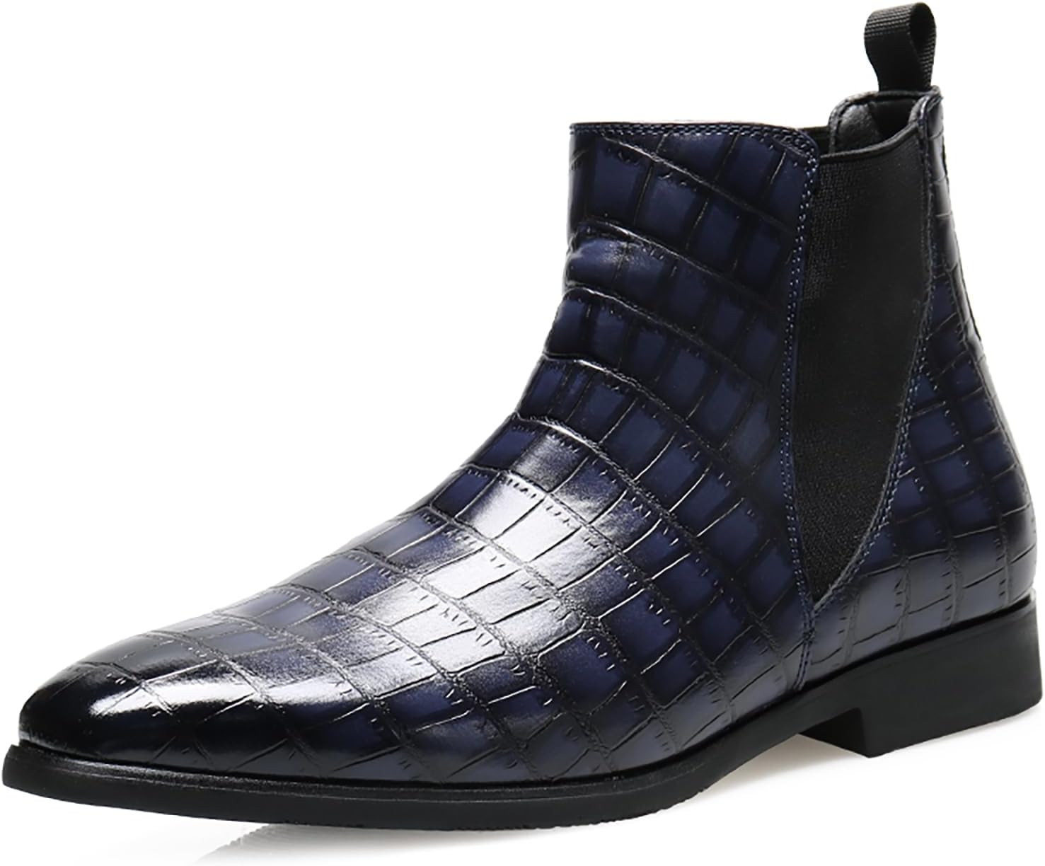 Мужские кожаные ботинки Челси с принтом, низкий широкий каблук, модные, удобные, нескользящие, стильные чукка, повседневные, легкие, с эластичными голенищами Siyake, синий
Мужские кожаные ботинки Челси с принтом, низкий широкий каблук, модные, удобные, нескользящие, стильные чукка, повседневные, легкие, с эластичными голенищами Siyake, синий