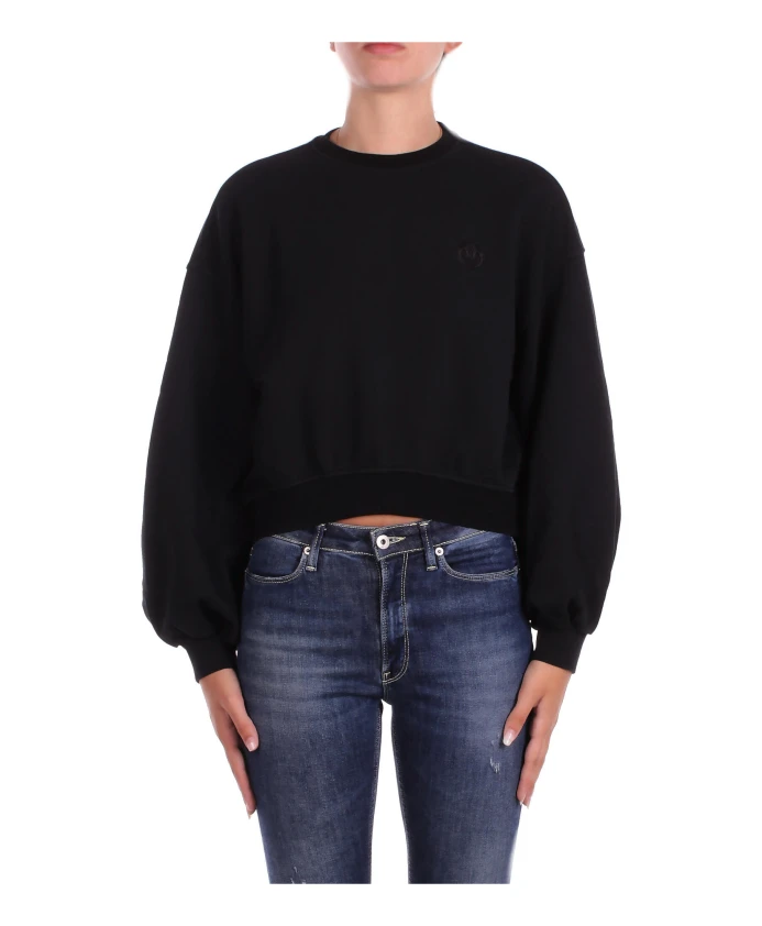 Черный пуловер с логотипом спереди Pinko, черный
Черный пуловер с логотипом спереди Pinko, черный